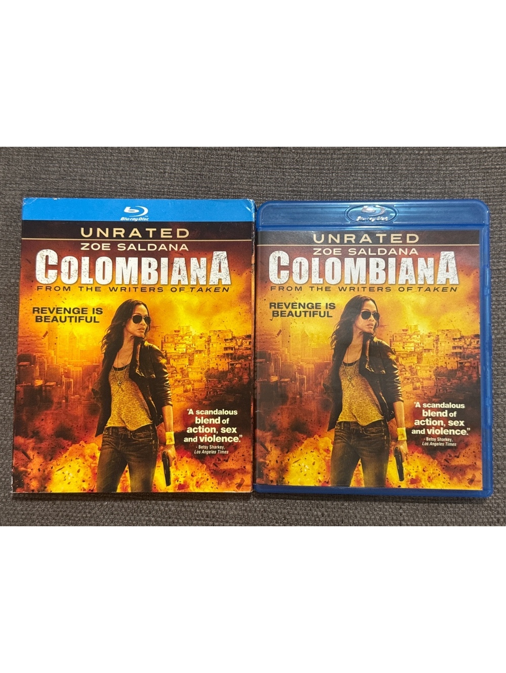 Colombiana Blu-Ray Movie Zoe Saldana, "Revenge is Beautiful"